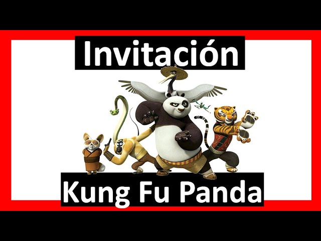 Cómo Editar e Imprimir Invitaciones de Kung Fu Panda Gratis